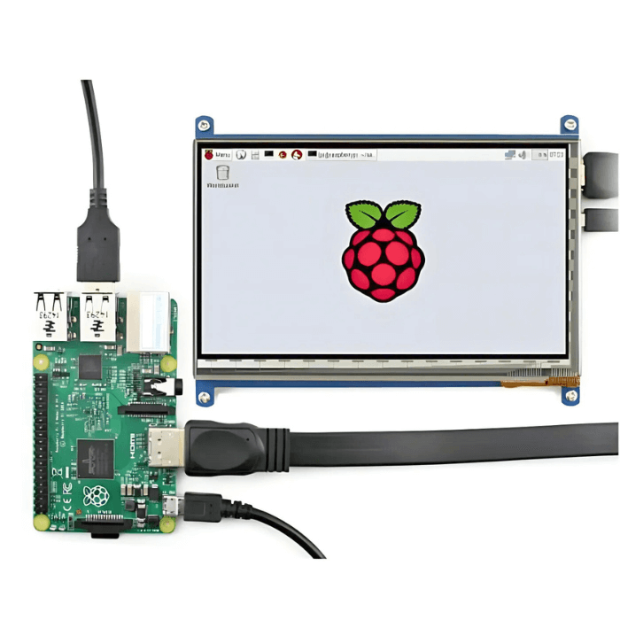 7 inch LCD Capacitive Touch Panel with HDMI and USB Cable