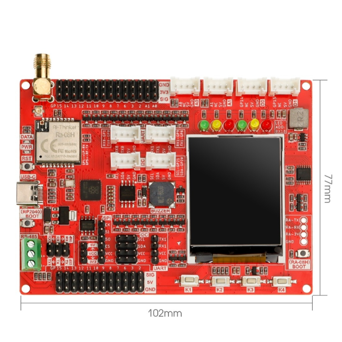 Elecrow LoRaWAN RA-08H Development Board Integrated RP2040 with 1.8 “ LCD for Long Range Communication (868Mhz/915Mhz - Image 3