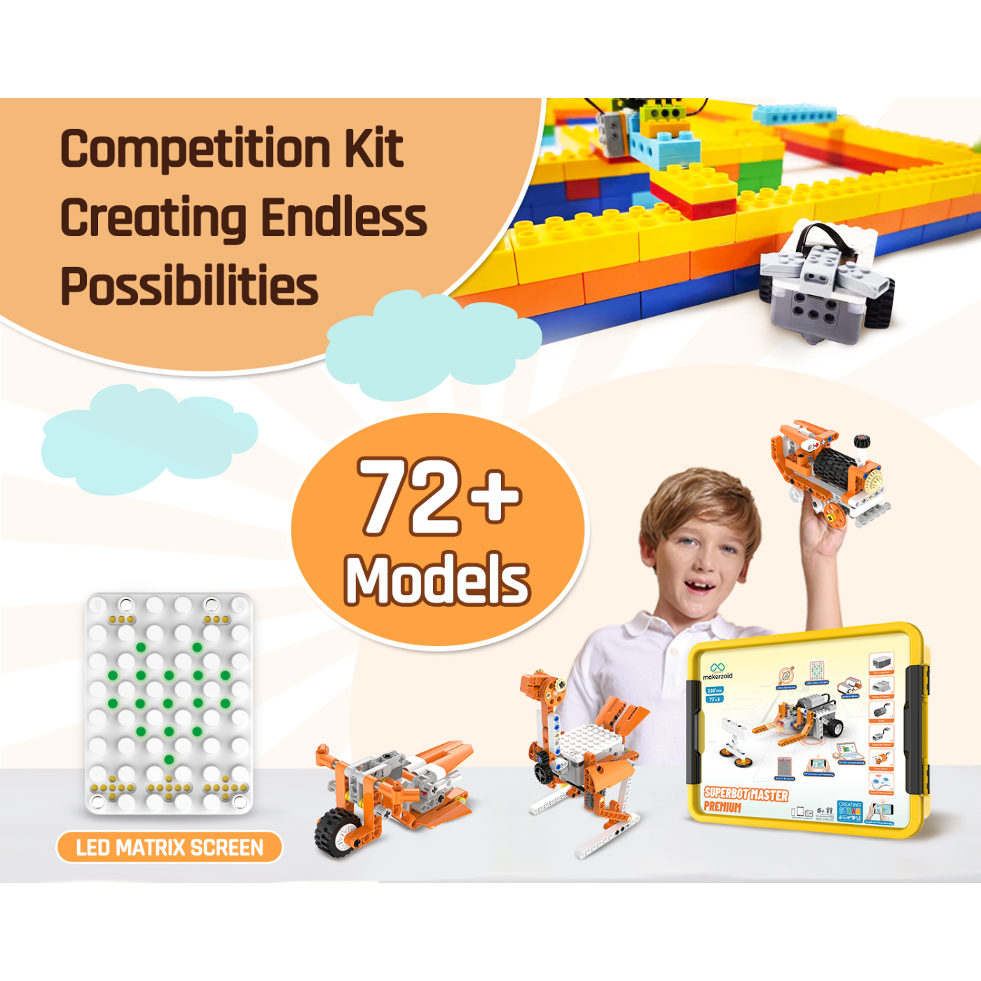 Makerzoid STEAM Super Bot Master Premium Educational Coding Robot Kit with Scratch 3.0 Block Coding - Image 8