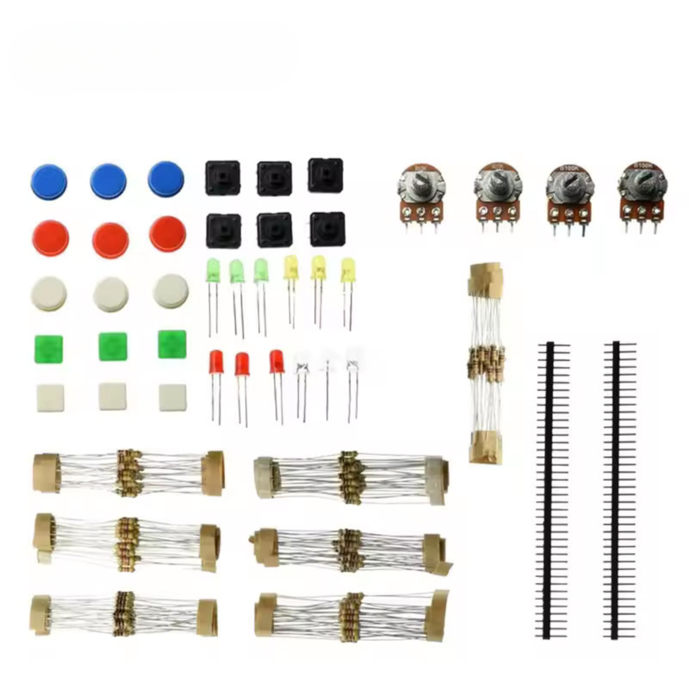 Universal Electronic Component Kit A1 – Resistors, LEDs, Potentiometers & Switches Starter Pack