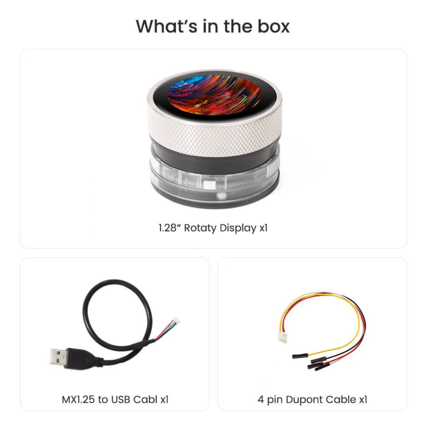 Elecrow CrowPanel 1.28 Inch ESP32 HMI Display with 240x240 IPS Round Touch Screen - Image 4