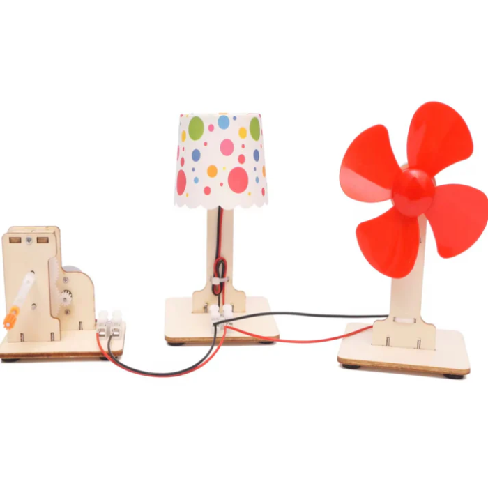DIY Wooden Hand Crank Generator Experimental Stem Toy Kit for 7+ Year Olds - Image 2