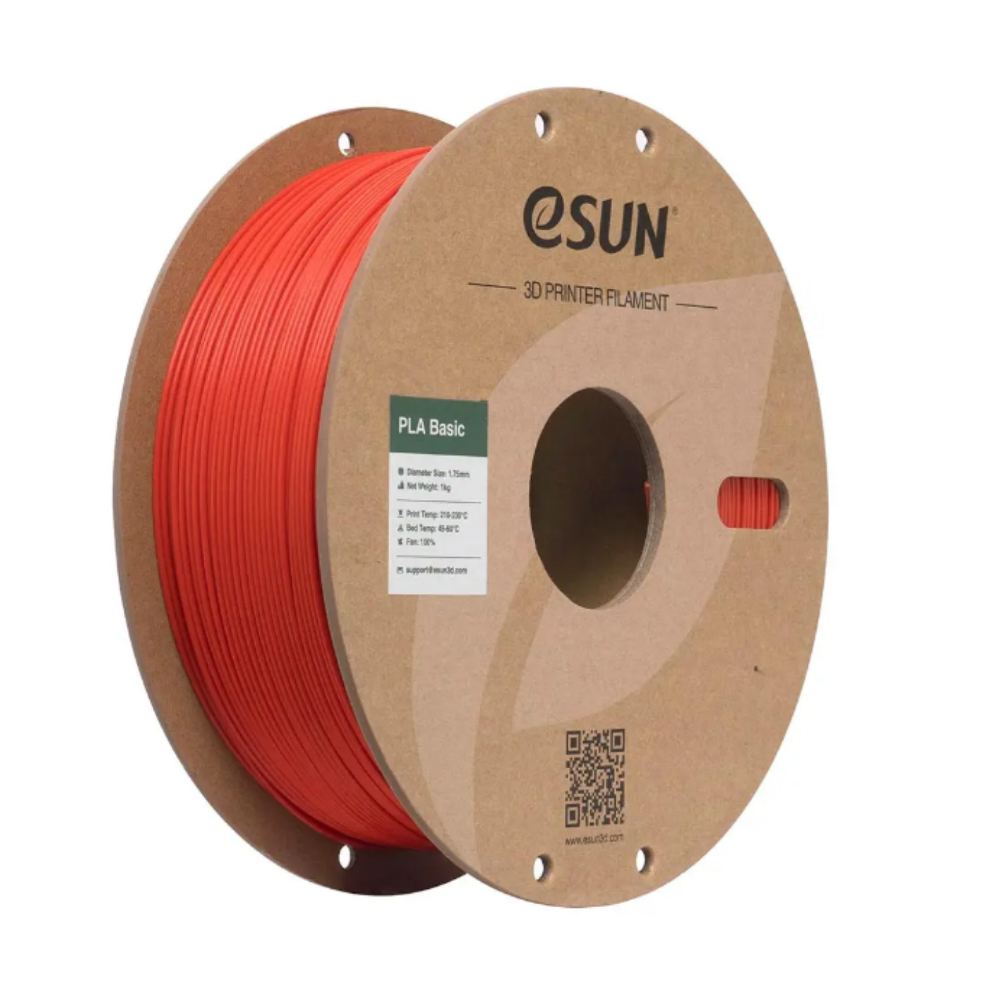 eSun 1.75mm 1kg PLA-Basic 3D Printing Filament Red Color - Image 3