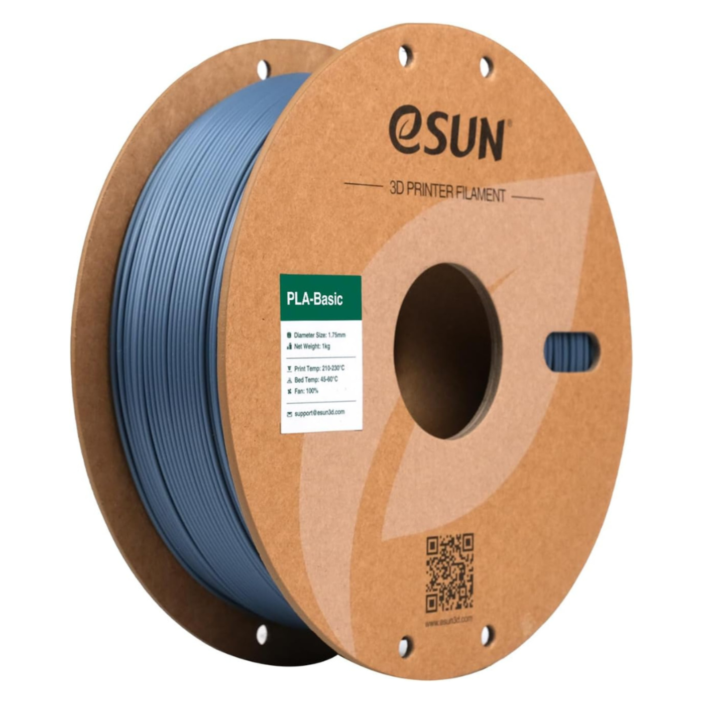 eSun 1.75mm PLA-Basic Grey Color 3D Printing Filament 1kg - Image 2