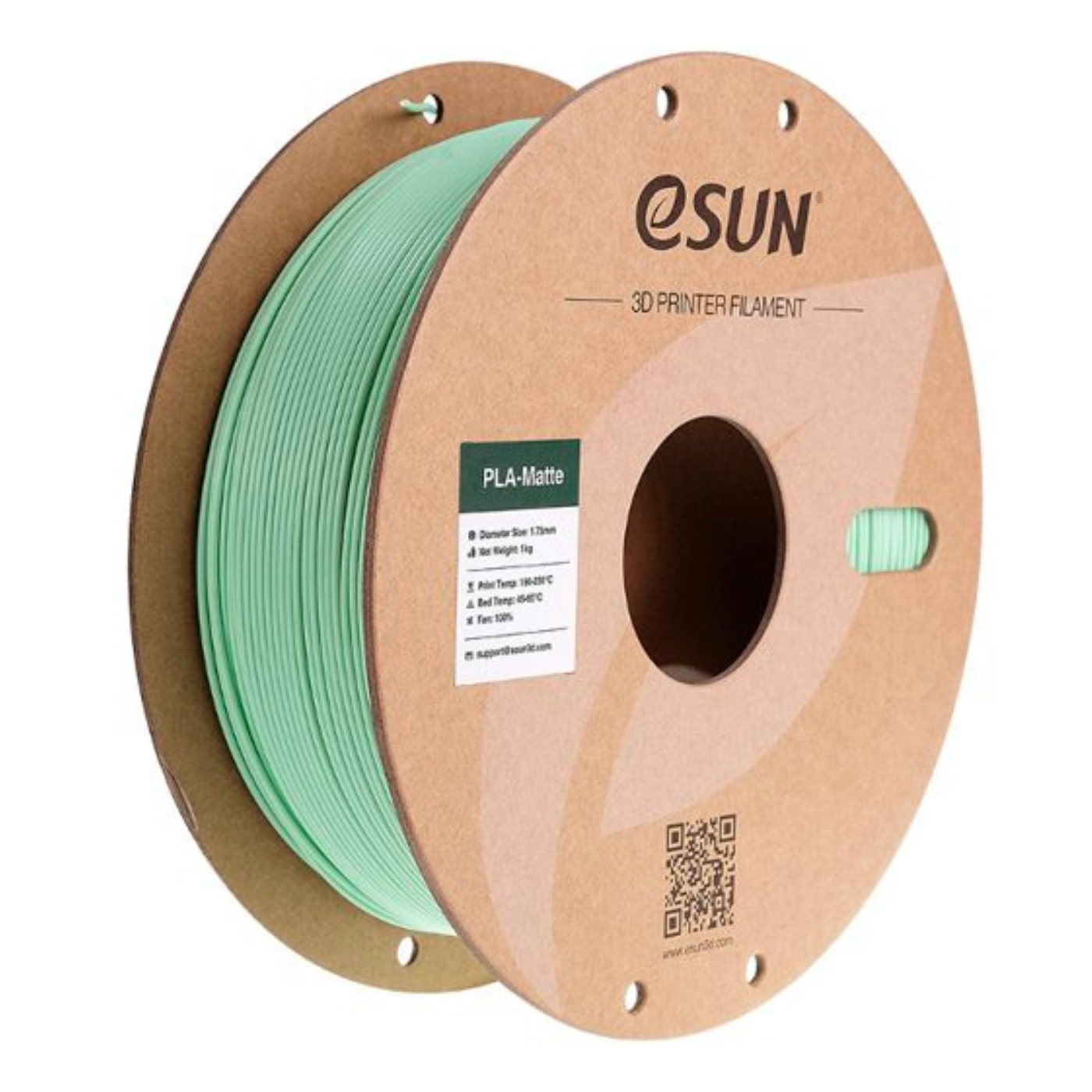 eSun 1.75mm PLA-Matte Filament 1kg Roll Mint Green