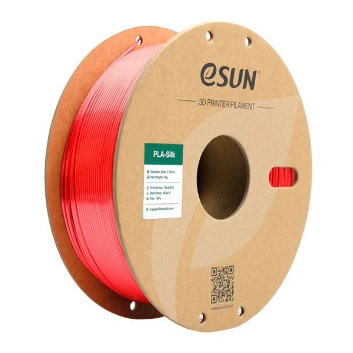eSun 1.75mm PLA-Silk Filament 1kg/roll Red Color - Image 4