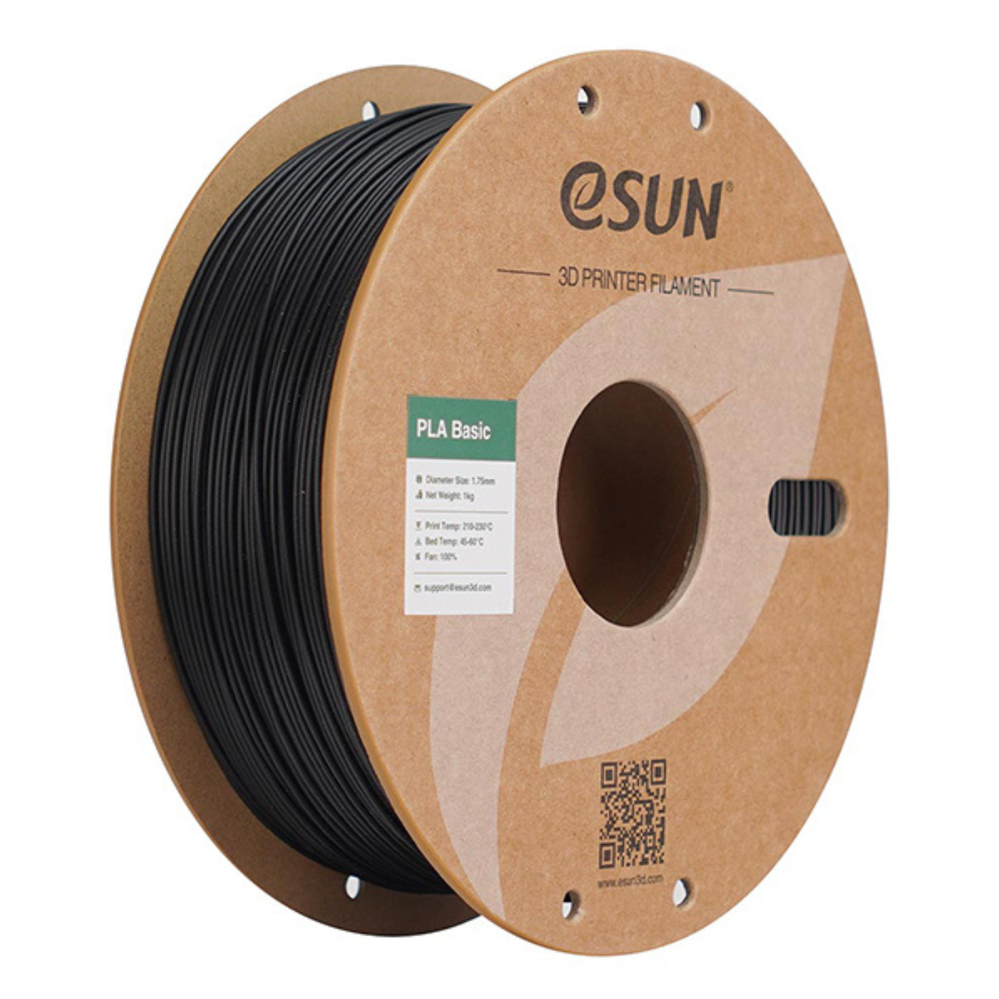eSun PLA-Basic 1.75mm 1kg 3D Printing Filament Black Color - Image 2