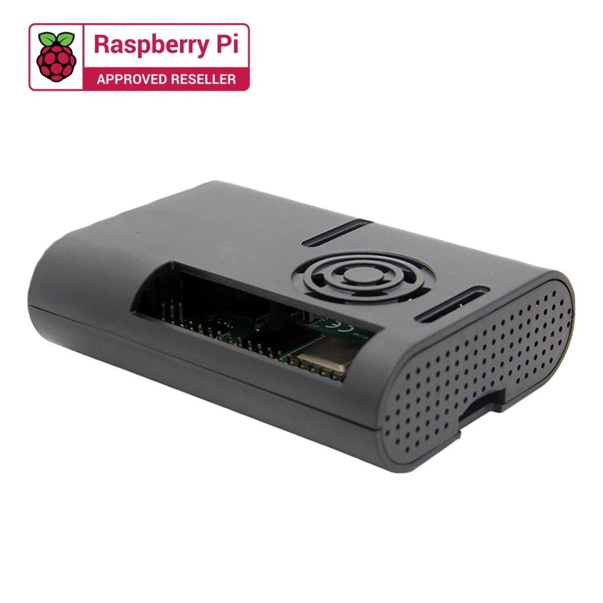 Raspberry Pi 4 ABS Black Case with Fan - Image 4