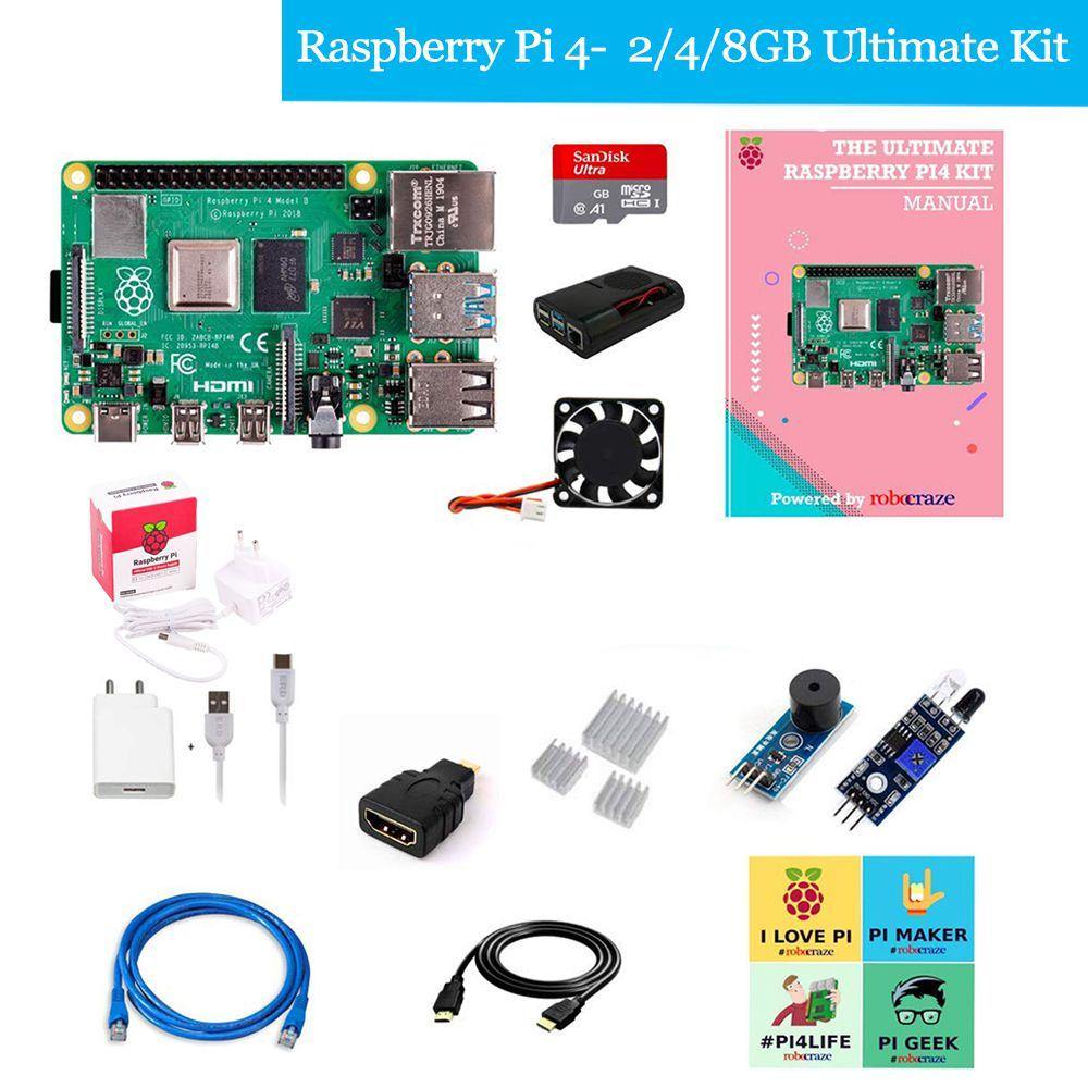 Raspberry Pi4 2-4-8GB Model 4B Ultimate Kit- Case, Power Adapter, Ethernet Cable, SD Card, Sensors and Manual - Image 7