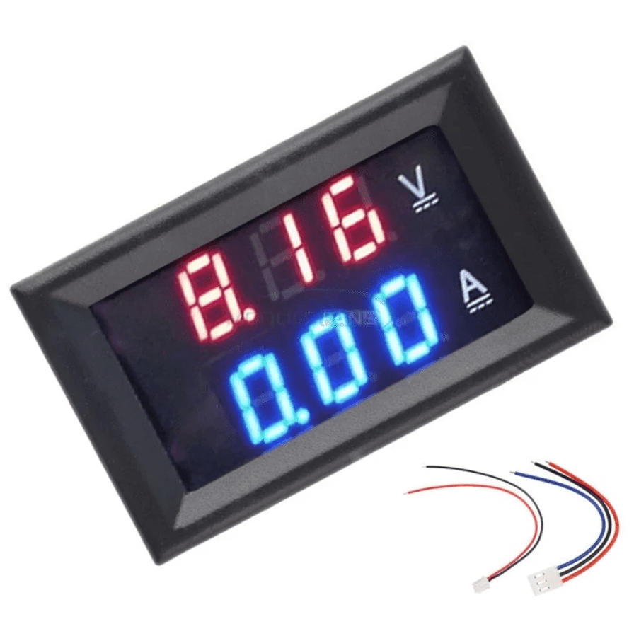 Digital Voltmeter Ammeter DC 100V 100A Dual Led Voltage Monitor Panel (Without Shunt) - Image 3