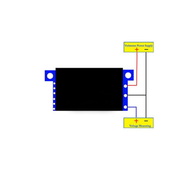 0.28 inch 0-100V Three Wire DC Voltmeter Red - Image 4