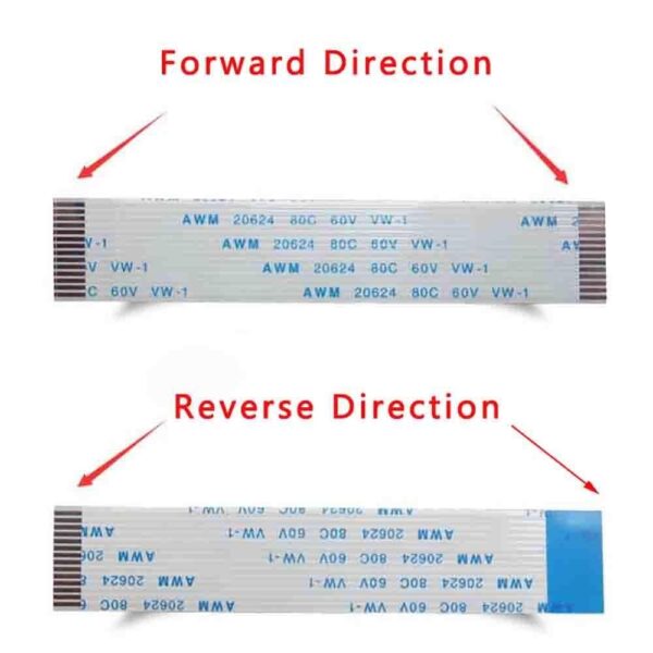 0.5mm Pitch 6 Pin 200mm FPC B-Type Ribbon Flexible Flat Cable – 2 Pcs - Image 4