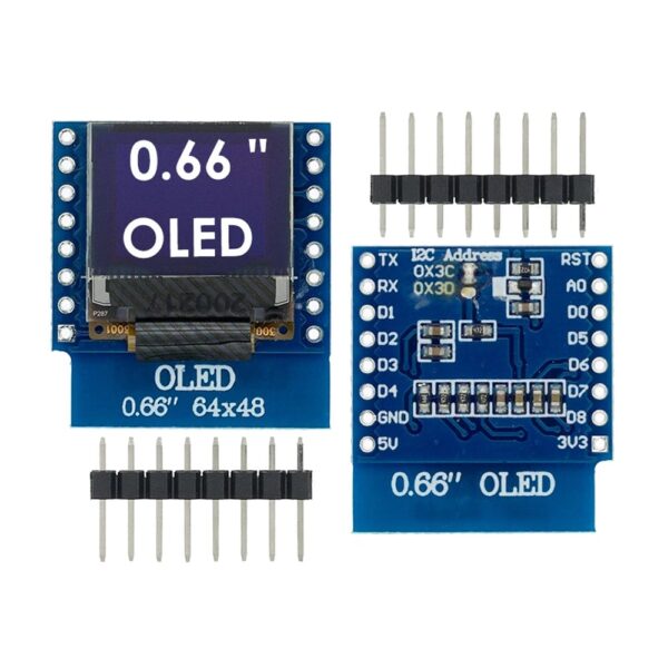 0.66 Inch OLED Module IIC/I2C for D1 MINI (White) - Image 3