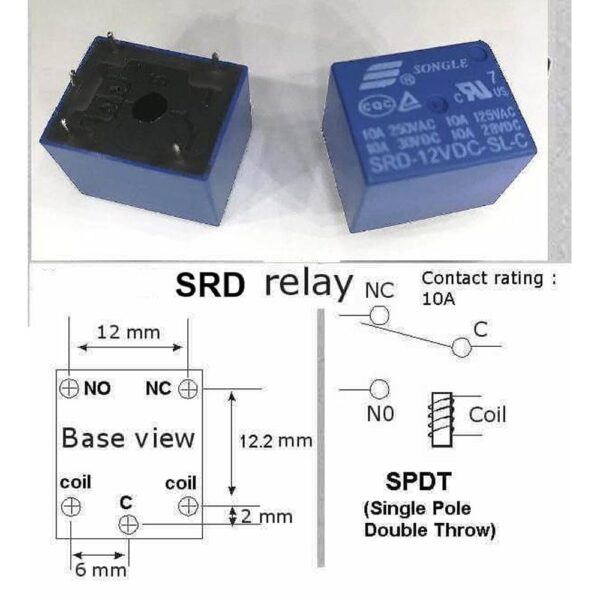 1 Channel 12V Low Level Trigger Relay Module for Arduino - Image 4