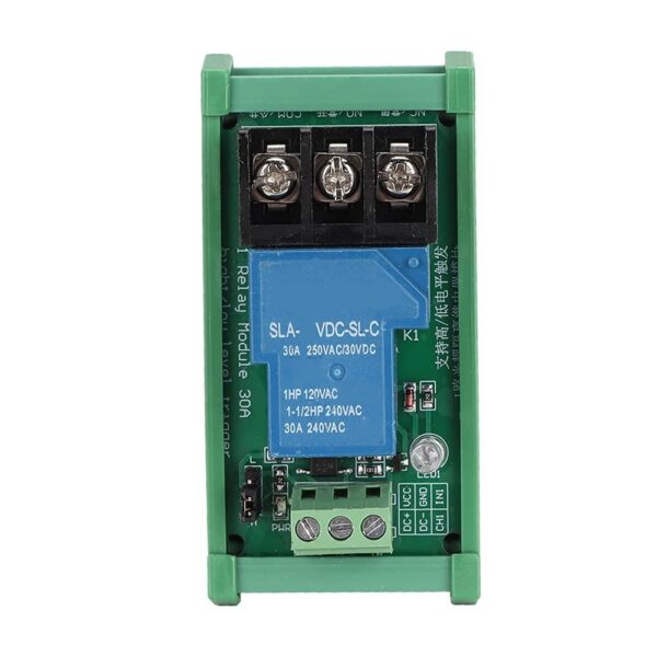 1 Channel Relay Module 30A with Optocoupler Isolation 24V Supports High and Low Triger with Guide Rail - Image 2