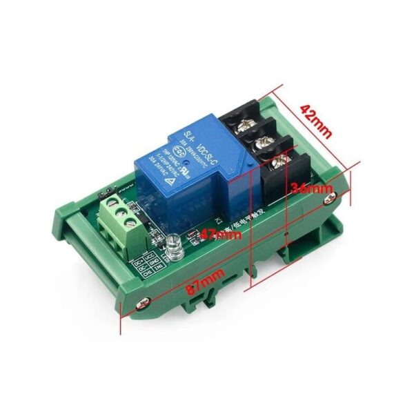 1 Channel Relay Module 30A with Optocoupler Isolation 24V Supports High and Low Triger with Guide Rail - Image 5