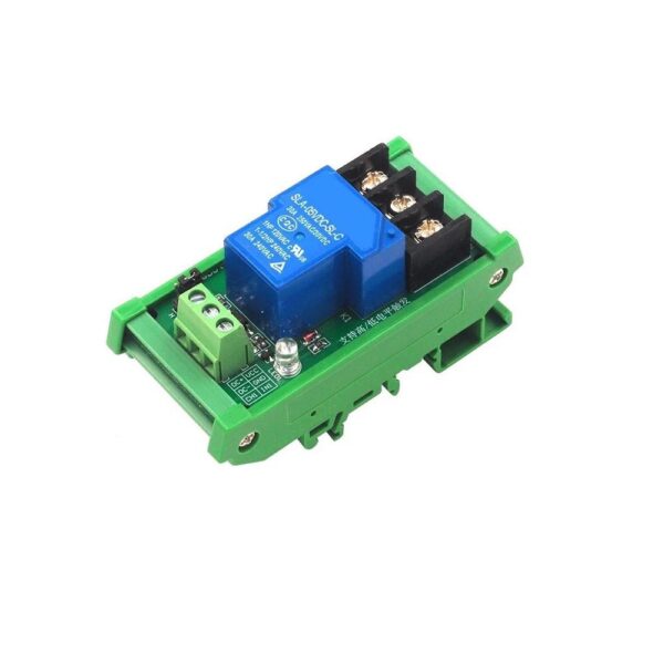 1 Channel Relay Module 30A with Optocoupler, Isolation 12V High and Low Triger with Guide Rail