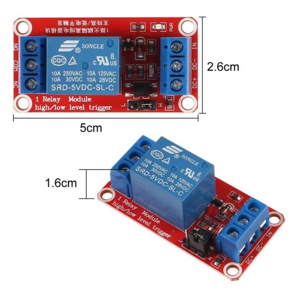 1 Channel Relay Module 5V High and Low Level Trigger Relay Control - Image 3