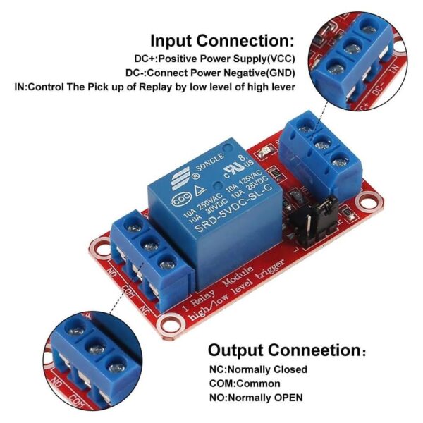 1 Channel Relay Module 5V High and Low Level Trigger Relay Control - Image 2