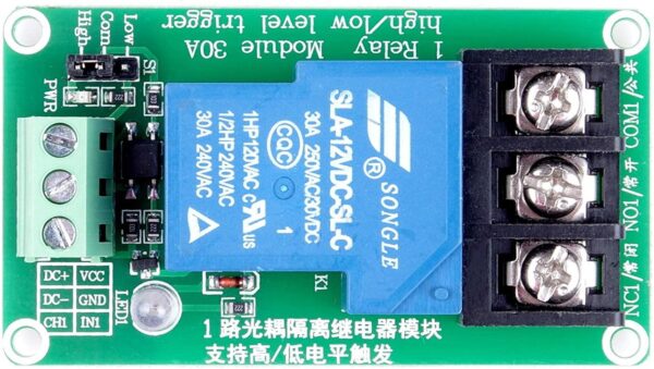 1 Channel Relay Module 30A with Optocoupler Isolation 24V  Supports High and Low Triger - Image 2