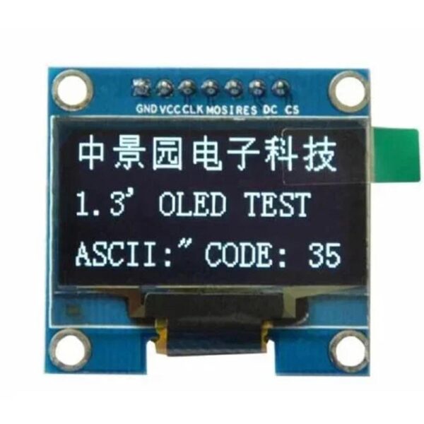 1.3 Inch 128×64 OLED Display Screen Module with SPI Serial Interface – V2(White) - Image 2