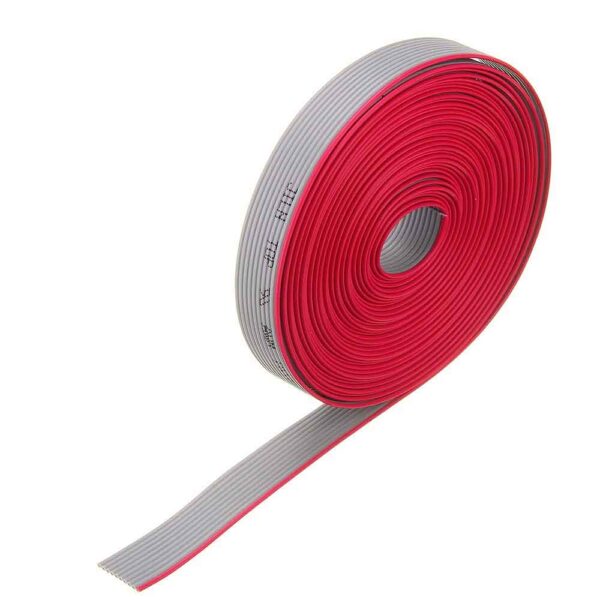 10 PIN 2.54MM PITCH GREY FLAT RIBBON DATA CABLE WIRE 28AWG 300V (2 METER) - Image 3