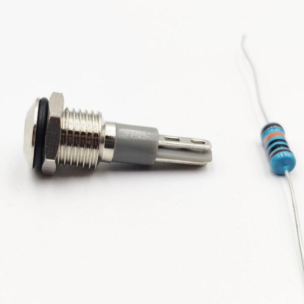 10mm 12-24v Yellow Light Flat head metal indicator lamp - Image 3