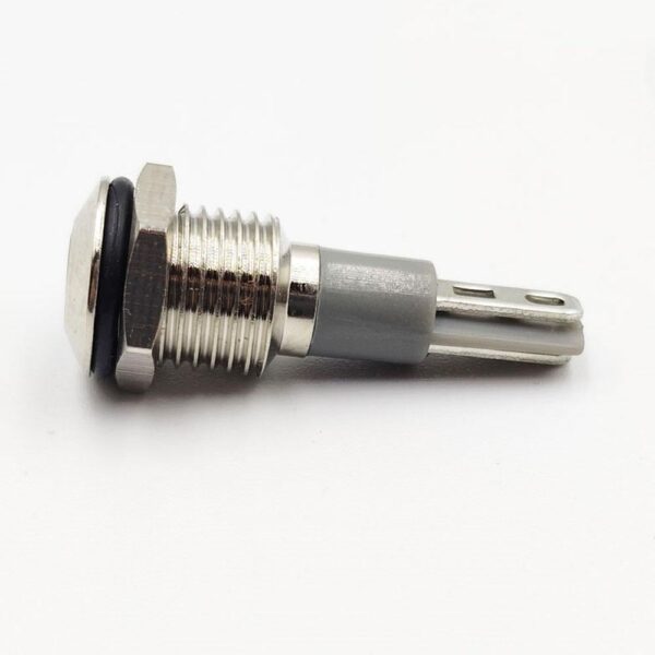 10mm 3V-6V Yellow LED Flat Head Metal Indicator Light - Image 2