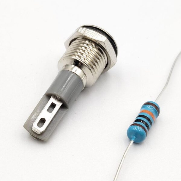 10mm 12-24v Red Flat Metal Indicator Panel Mount LED Lamp with wire - Image 2