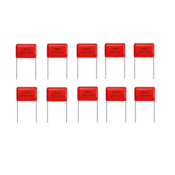 10nF 630V DIP Polyester Film Capacitor (Pack of 10)