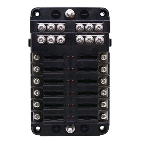 12-Way Car Boat Blade Fuse Box Block Holder LED Indicator 12V 32V Auto Marine Waterproof Power Distribution Panel Board - Image 3