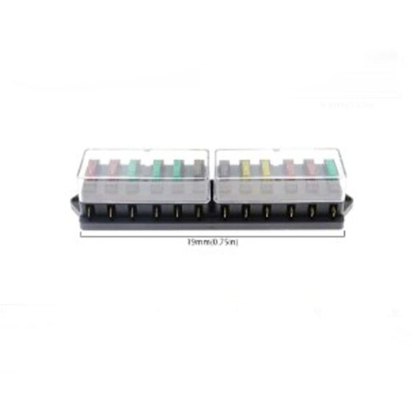 10 Way Car Fuse Box Car Fuse Holder Car Truck Auto Blade Fuse Box with 10 Fuses for 12V 24V ATO Standard Circuit - Image 4