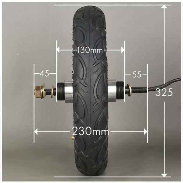 12inch 36V 350W Hub Motor with Dummy Wheel - Image 2