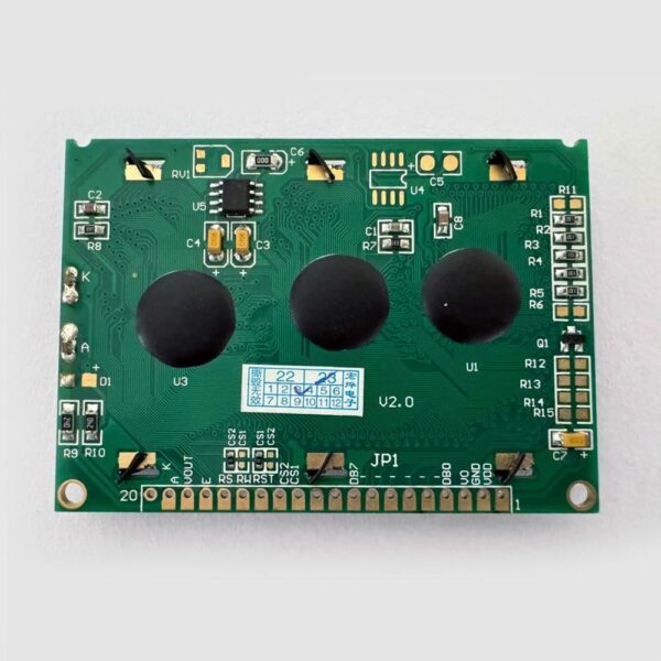 128×64 Yellow Green Graphic LCD Display - Image 2