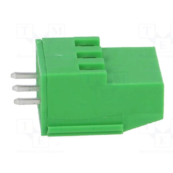 129 Series 3 Pin 300V 20A Green Connector for PCB Screw Terminals (3 Pieces) - Image 4