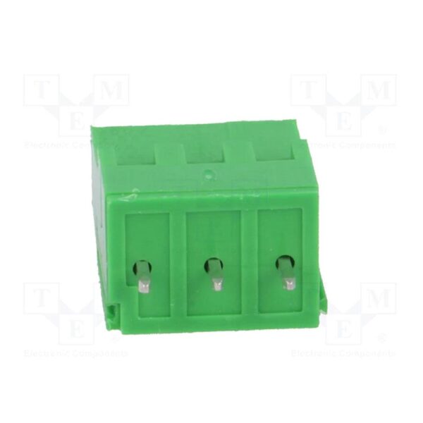 129 Series 3 Pin 300V 20A Green Connector for PCB Screw Terminals (3 Pieces) - Image 5