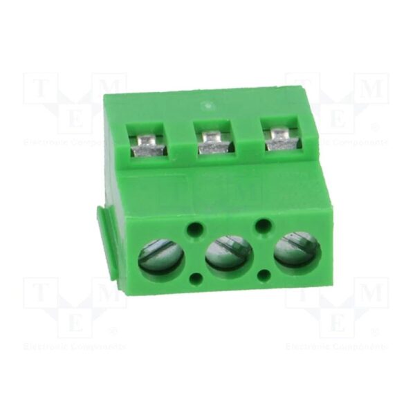 129 Series 3 Pin 300V 20A Green Connector for PCB Screw Terminals (3 Pieces) - Image 6