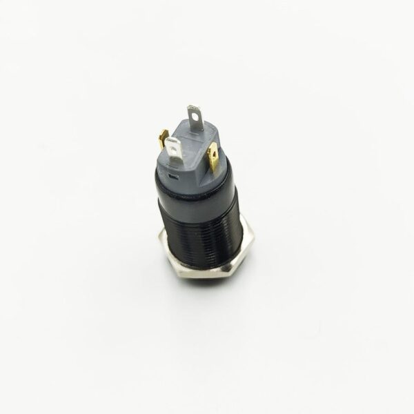 High Head 12mm 12-24v Green Latching 4-Pins Black Oxide Metal Switch - Image 3
