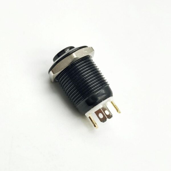 High Head 12mm 3-6V Blue Non-Latching 4-Pins Black Oxide Metal Switch - Image 3