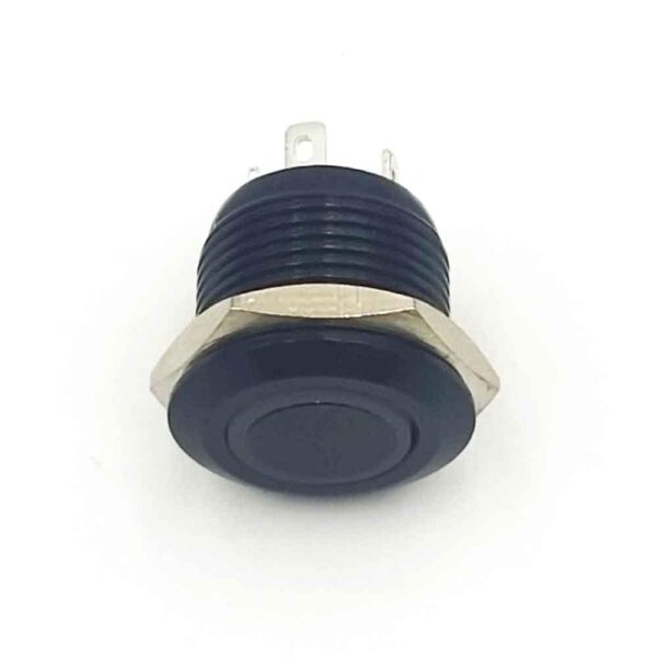 12mm 12-24v 4-Pins Red Flat Head Non-Latching Ultrashort Black Oxide Metal Switch - Image 3