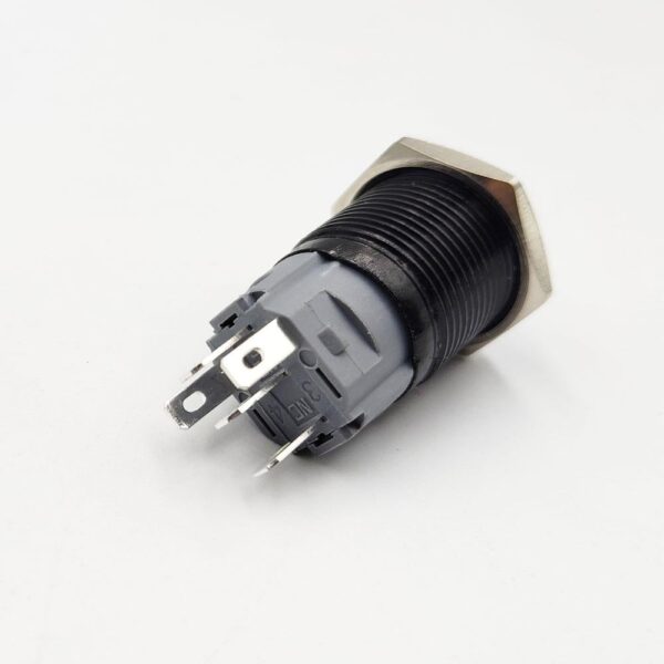 High Head 16mm 12-24V Blue Latching 5-Pins Black Oxide Metal Switch - Image 4