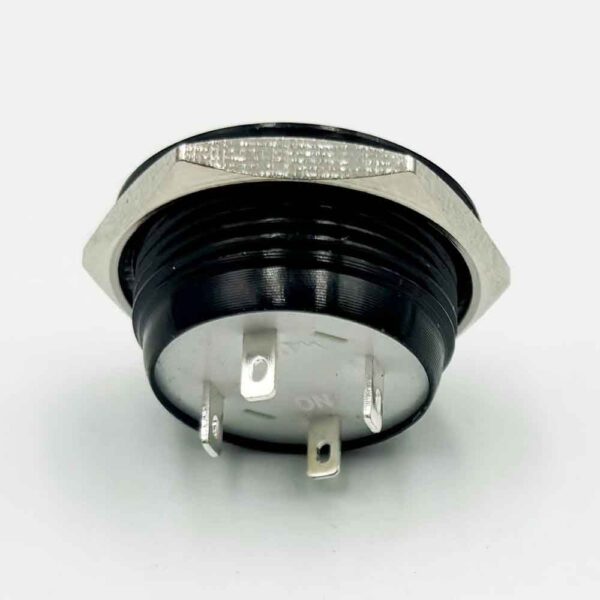 22mm 3-6V White Flat Non-Latching 4-Pins Ultrashort Black Oxide Metal Switch - Image 4
