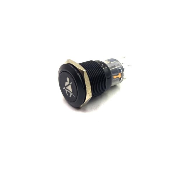 19mm 12-24V Seat belt Symbol red Light Latching Switch