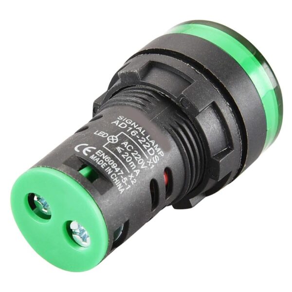 22mm 220V AC Green Colour Panel LED Light Indicator - Image 6