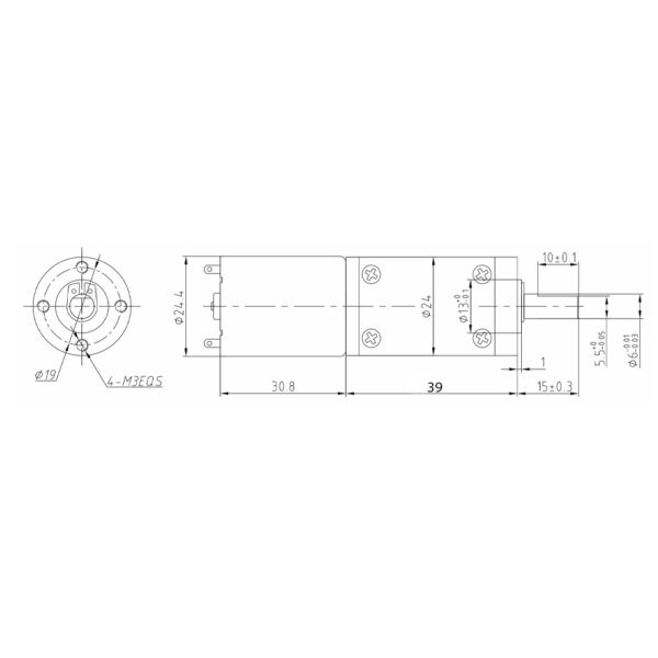 24GX-370-12V 30RPM DC Gear Motor - Image 14