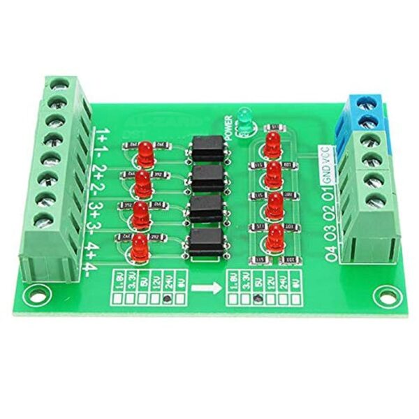 24V To 5V 4-Channel 4bit Photoelectric Isolation Module Level Voltage Converter PNP Output PLC Signal Converter Adapter Module. - Image 3