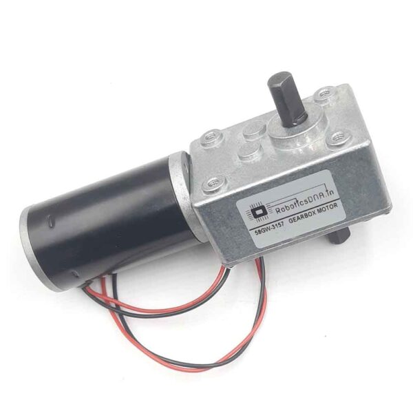 58GW-3157 24V 150RPM Dual Shaft Dc Worm Gear Motor - Image 6
