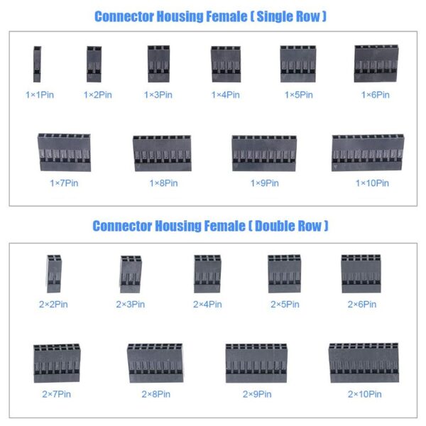 Dupont 2*20 Pin Female Header with Female Crimp Pins 2.54mm Pitch (PACK OF 5) - Image 2