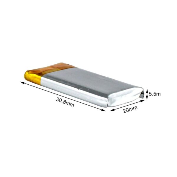 3.7V 480mAh KP50203 2 PIN Connector Lipo Battery R-41166073 – Single Cell Lithium Polymer Battery - Image 2