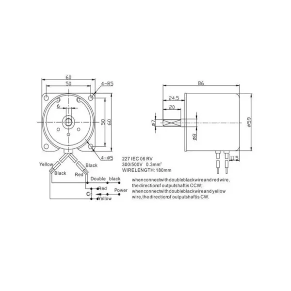 59-TYD-375-2A 220v 5RPM AC Synchronous Motor - Image 4
